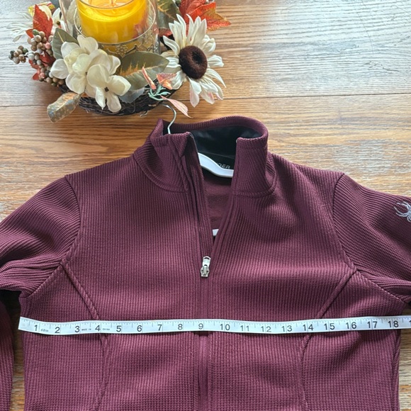 Spyder Maroon Ribbed Jacket - Picture 9 of 10